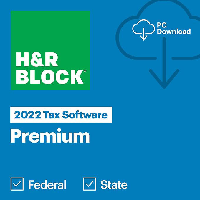 HRB Tax Software Premium 2022 for 1 User, Windows, Download